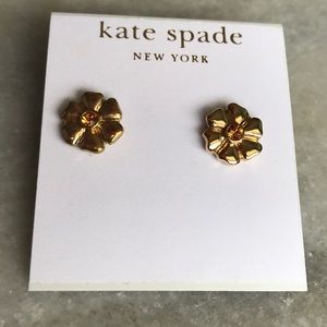 Kate spade flower earrings with dust bag
